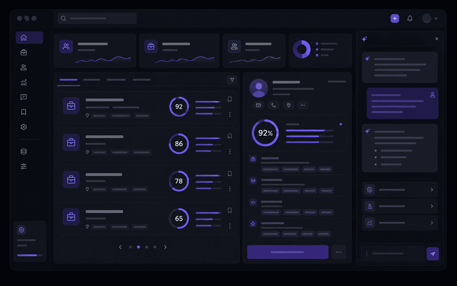NextJob project interface